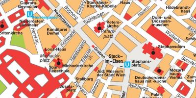 Viedeň centre mapu