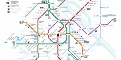 Viedeň Rakúsko metro mapu