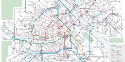 Mapu Viedne systém verejnej dopravy