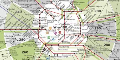 Wien zóny 100 mapu