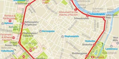 Vienna ring tram trasy mapu