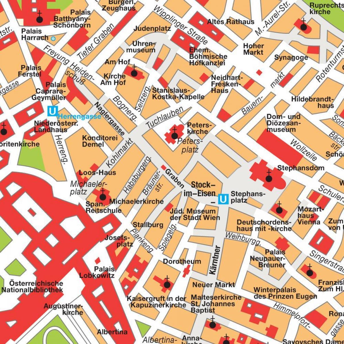 Viedeň centre mapu