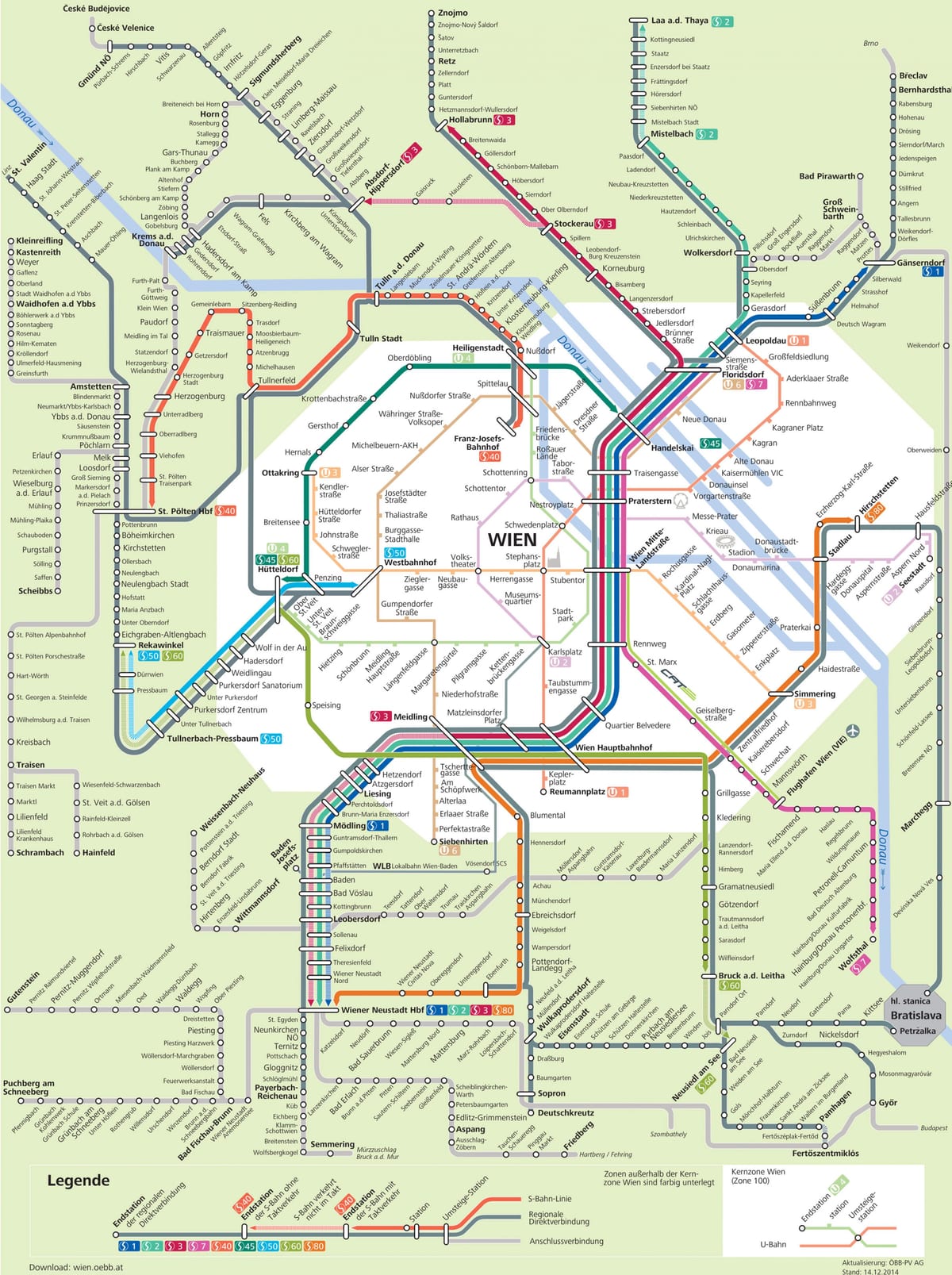 s bahn Wien mapu