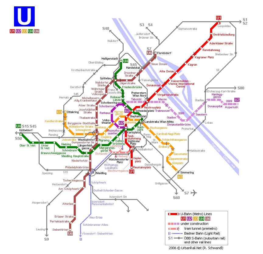 Mapa Viedenská električka