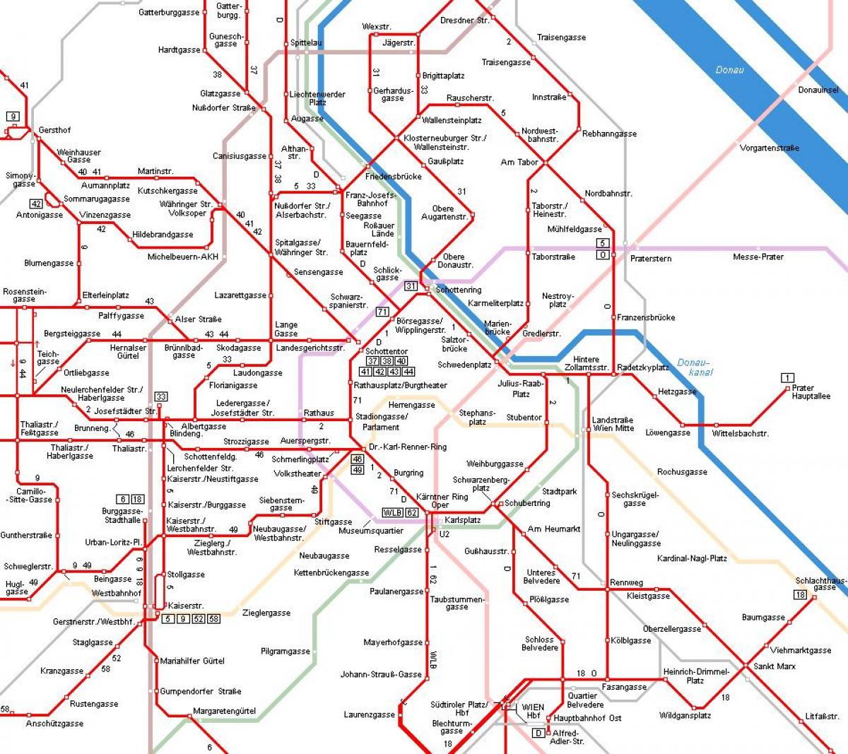 Viedeň vlak mapu