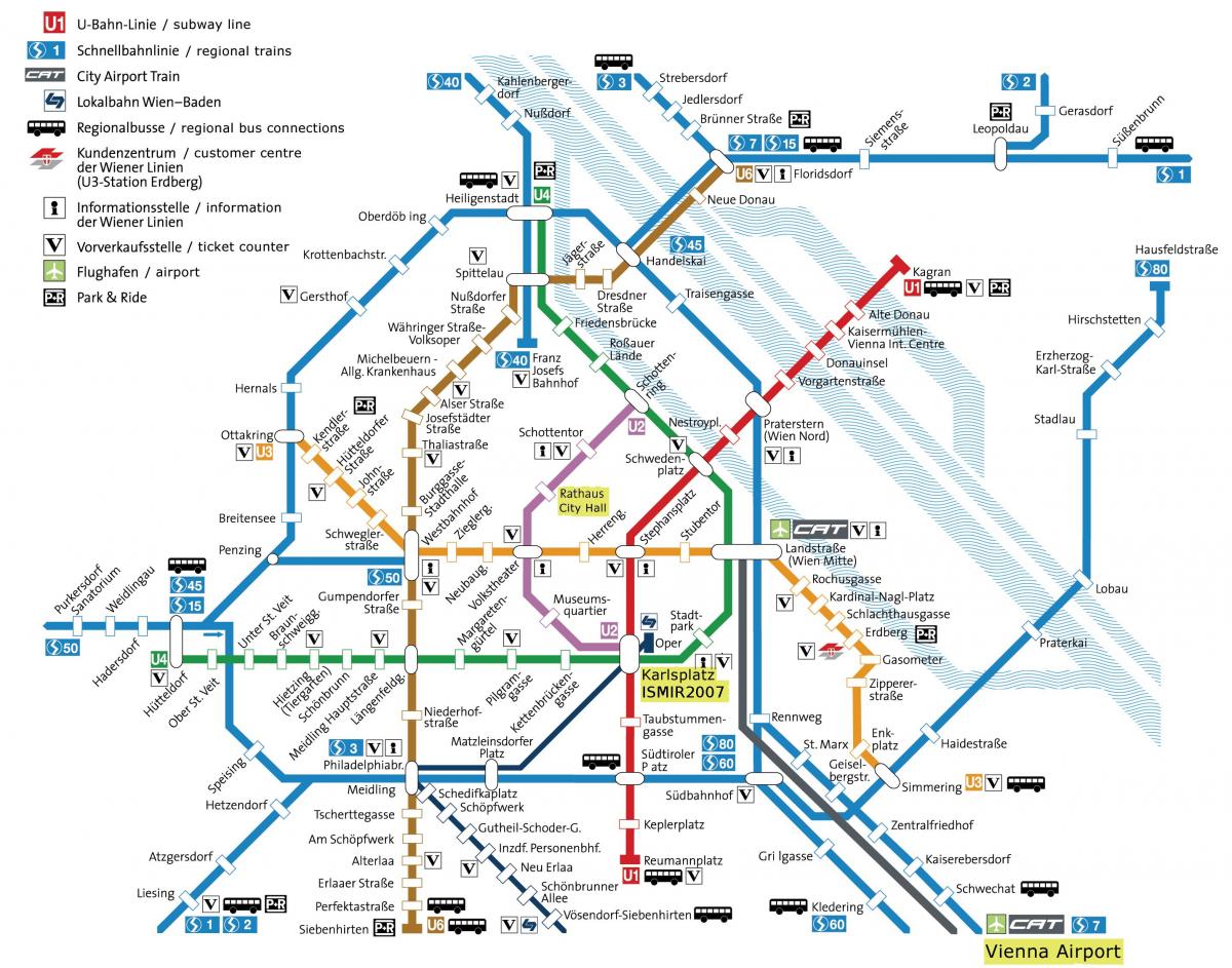 erdberg autobusovej stanice Viedeň mapu