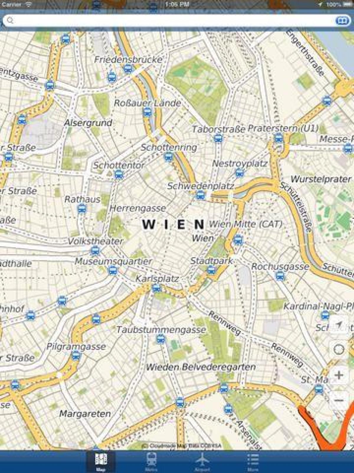 Viedeň mapu app