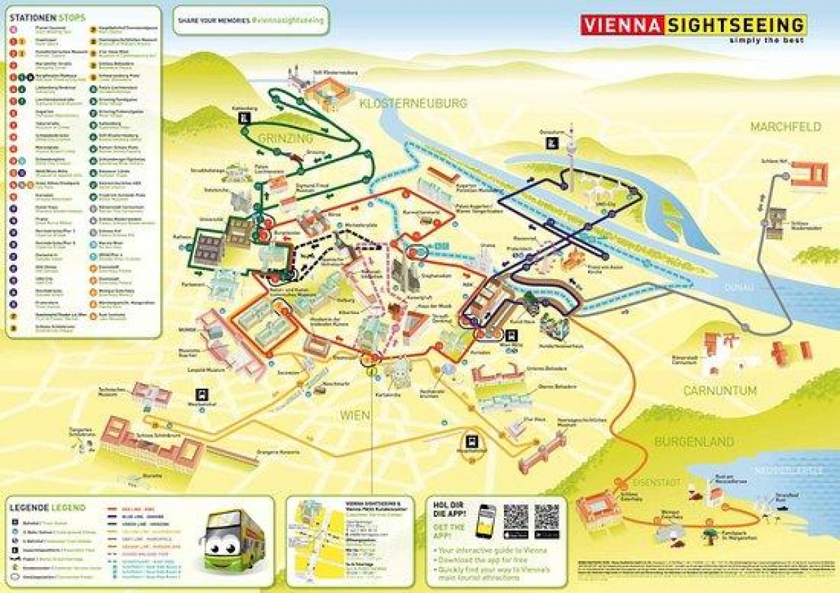 Mapu Viedne, prehliadka autobusom