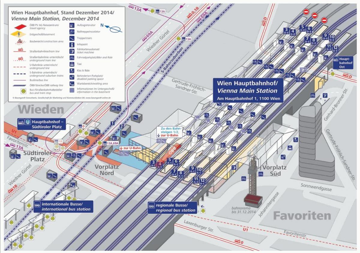 Mapa Wien hbf platforma