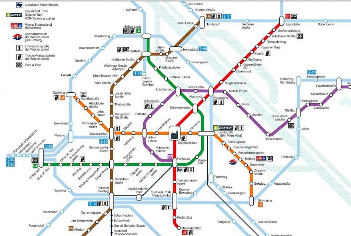 Wien metro mapu