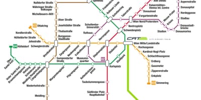 Mapa mačka Viedeň