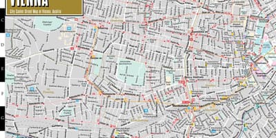 Ulice mesta mapa Viedeň Rakúsko