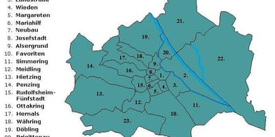 Wien okresoch mapa