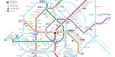 Viedeň Rakúsko metro mapu
