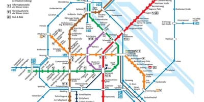 Viedeň Rakúsko metro mapu