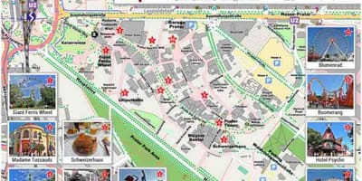 Mapu Viedne park a jazda