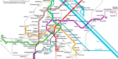 Viedeň metro mapu hauptbahnhof