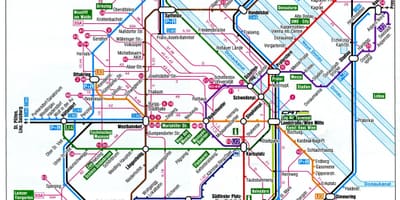 Mapa Viedeň Rakúsko vlak